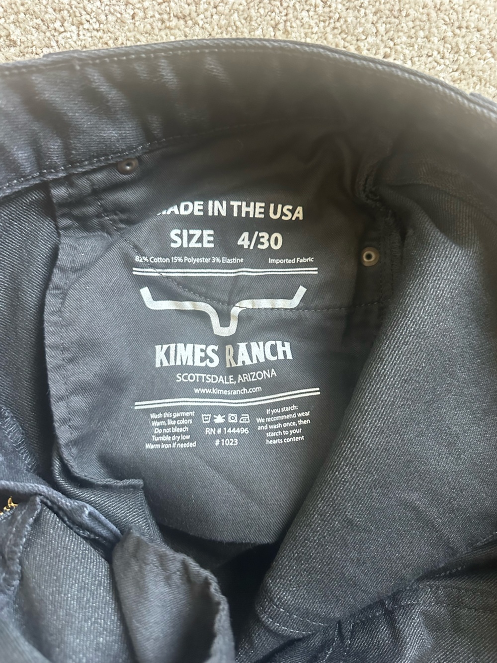 Kimes Ranch Women’s Wide Leg Jeans in Black Denim